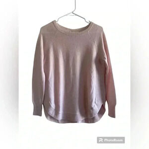 Peck & Peck Women's Cashmere Pink Long Sleeve Crew Neck Sweater